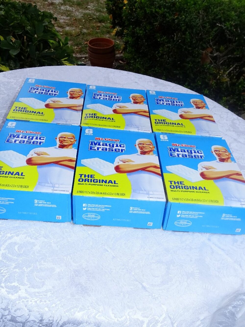 Six Boxes of Mr. Clean Magic Erasers 36 Total  New.